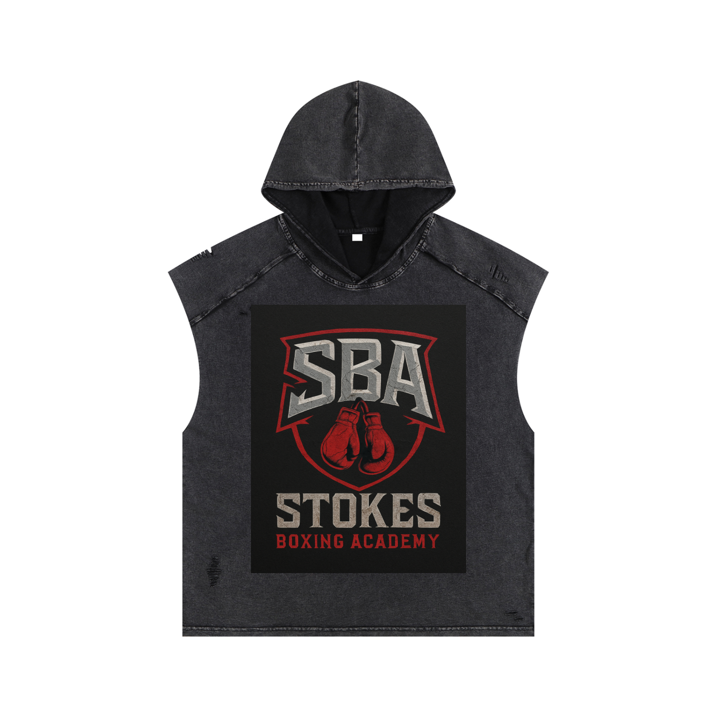 Snow Washed Boxy Hooded Tank Top