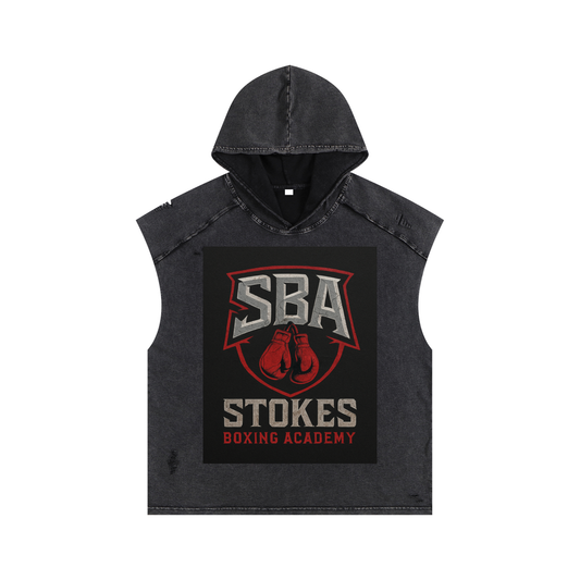 Snow Washed Boxy Hooded Tank Top