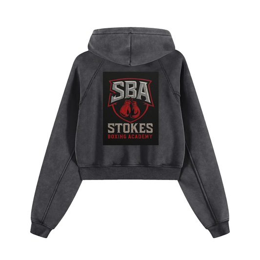 Snow Washed Cropped Hoodie
